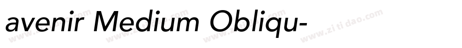 avenir Medium Obliqu字体转换